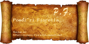 Pomázi Fiorella névjegykártya